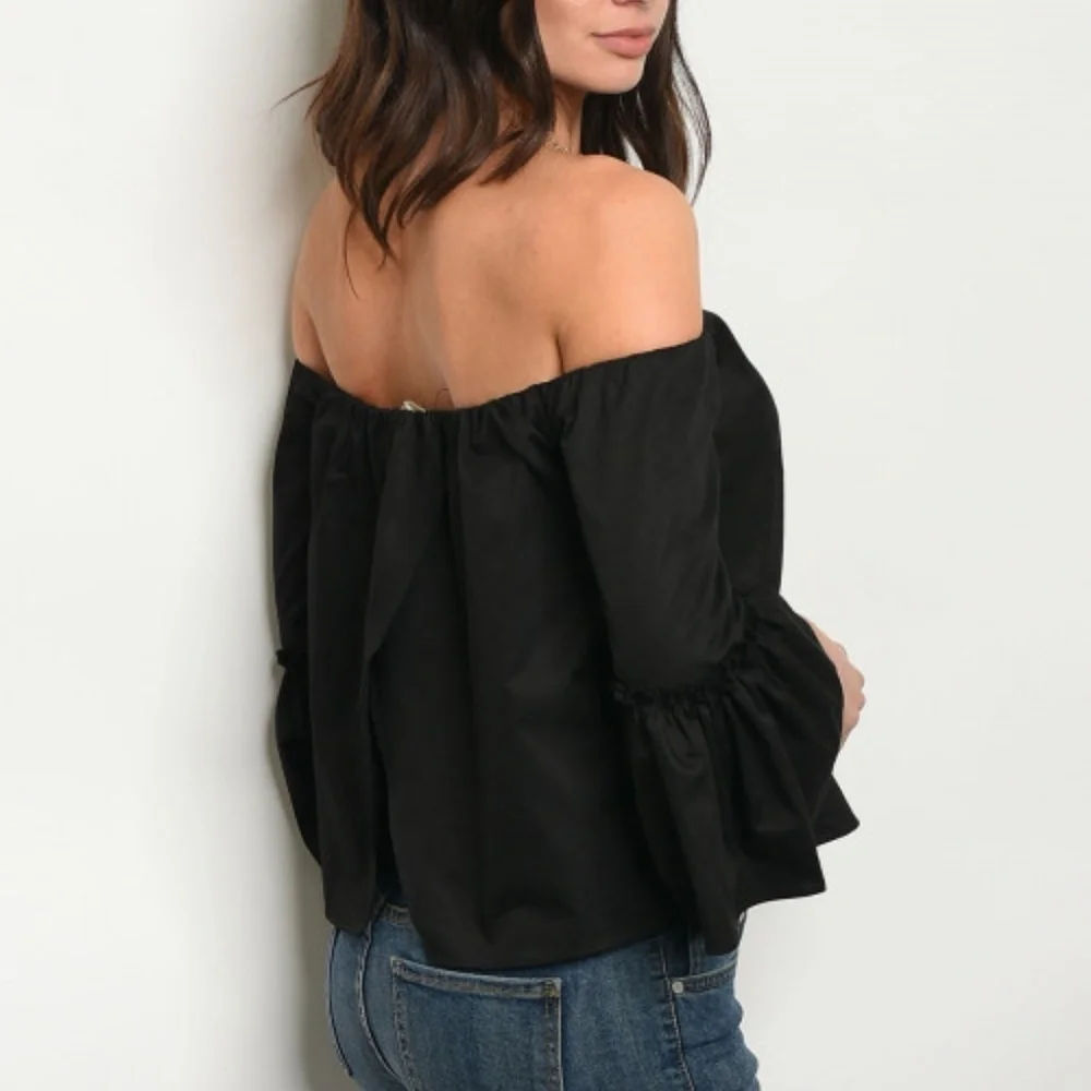 Strapless Black Shirt - Picture 2 of 2